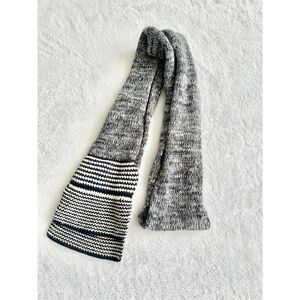Crew cuts mixed print knit scarf - black, white, and grey